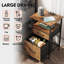 Tables de chevet 2 tiroirs Travison avec station de charge (ensemble de 2), ports USB et prises de courant, tables de chevet modernes avec tablette ouverte et rangement pour la chambre à coucher et le salon -275853696-296820853