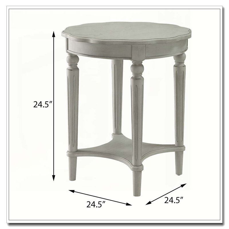 Table de bout antique avec tablette inférieure