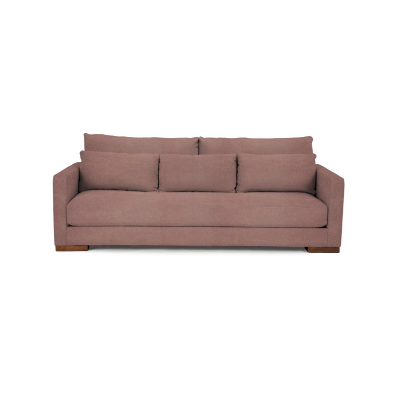 Leon Sofa, Walnut, Paprika Polyester Blend