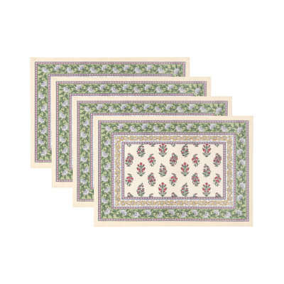 Nomad Holiday Block Print Placemats, 13"x19"