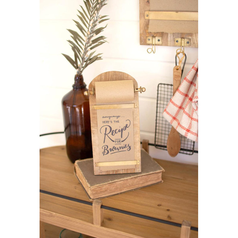 Rouleau de notes de table en bois