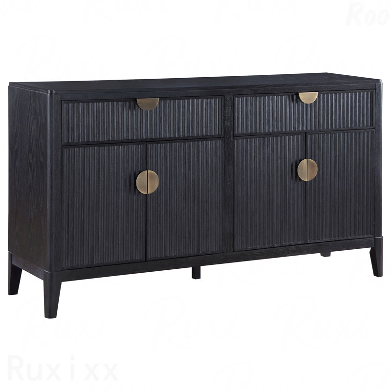 Black 2-Drawer Sideboard