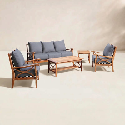 Brunswick 5-Person Teak Patio Seating Group