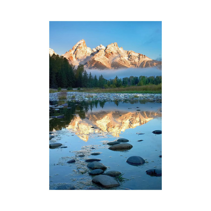 Grand Tetons Reflected In Lake, Grand Teton National Park, Wyoming II by Tim Fitzharris - Wrapped Canvas Print