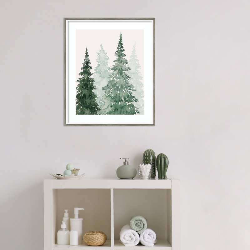 «Winter Washed Coppice II» par Grace Popp, impression sur bois encadrée, H 25 po x l 21 po