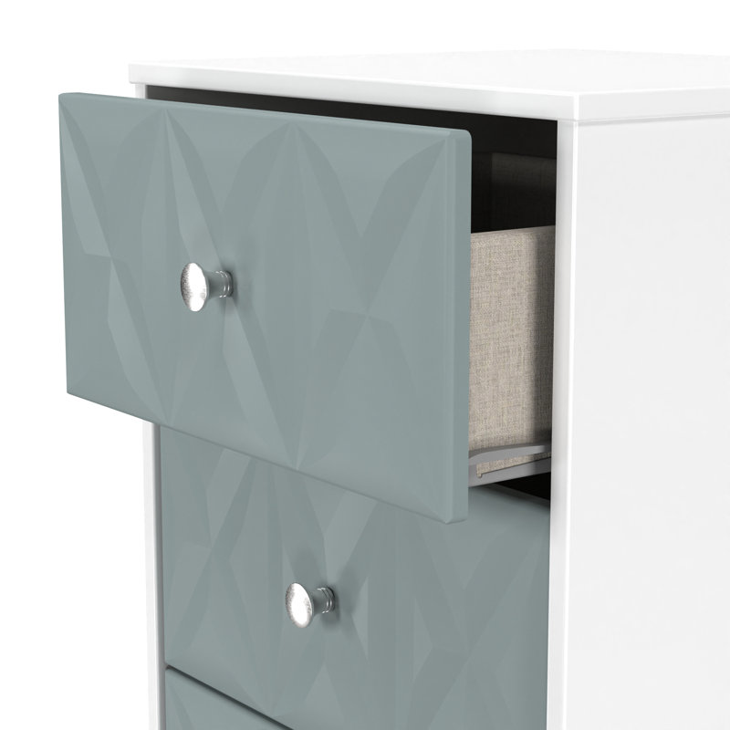 San Jose Bedside Table, Duck Matt/White Matt
