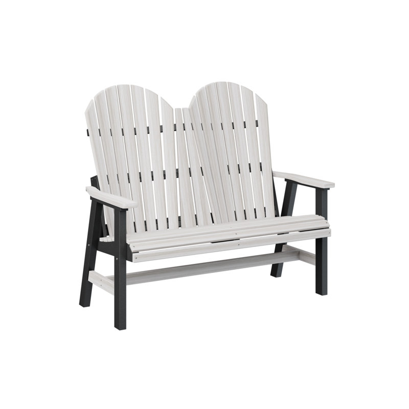 Berlin Gardens Comfo Back Loveseat, Seashell Top/Black Base