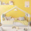 Twin Metal Canopy Bed Platform Storage House Bed