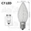 100 Lt Faceted C7 LED Light