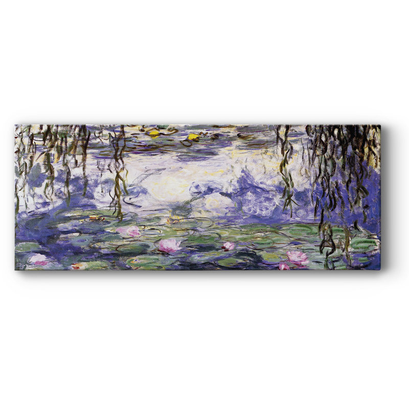 Nénuphars sur toile, H 8 po x l 20 po x P 1,5 po