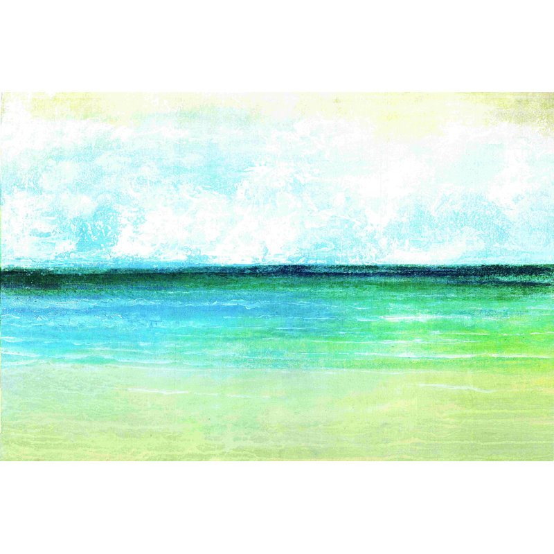 Sparkle Ocean - peinture sur toile tendue, H 32 po x l 48 po