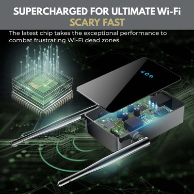 2021 New Gen Wifi Extender Signal Booster, 9800 Sq.ft Coverage, High Speed Wireless Repeater & Easy Setup