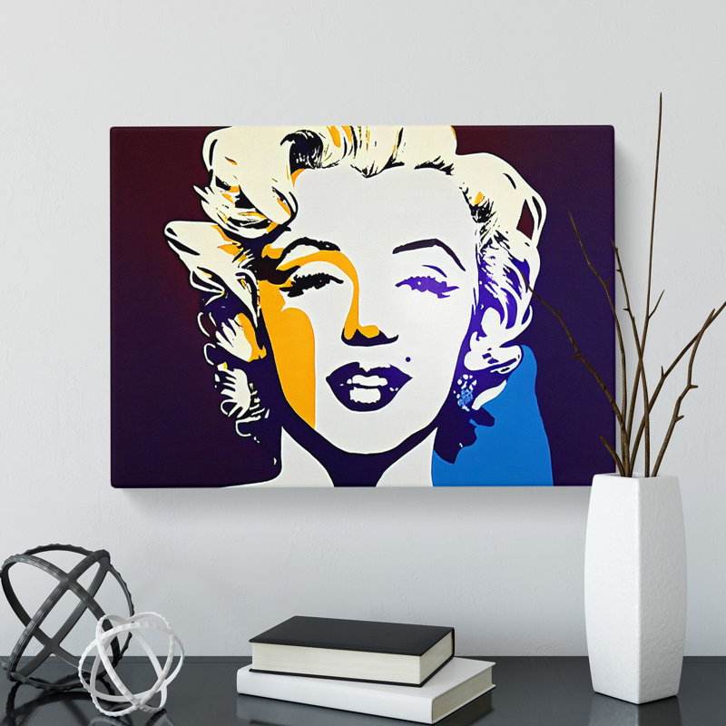 Pop Art Marilyn Monroe Vol.5 Abstract - Wrapped Canvas, 35cm H x 50cm W x 3cm D