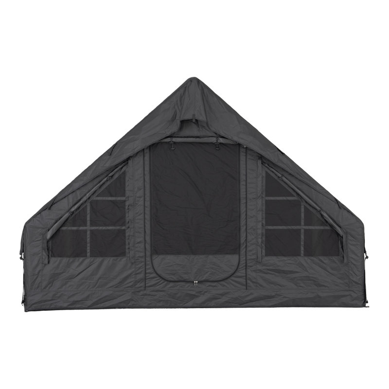 Tente de camping gonflable avec pompe, Noir
