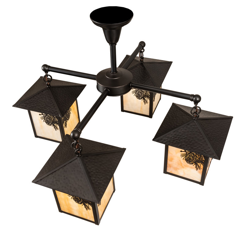 Seneca Winter Pine 4 - Light Chandelier