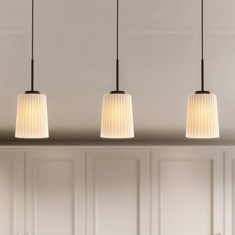 Luminaire suspendu pour îlot de cuisine 3 lumières Chalfant
