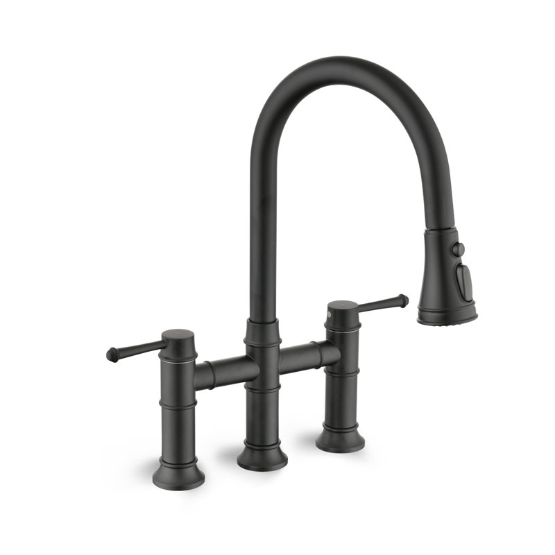 PROOX Pull Out Kitchen Faucet, Matte Black