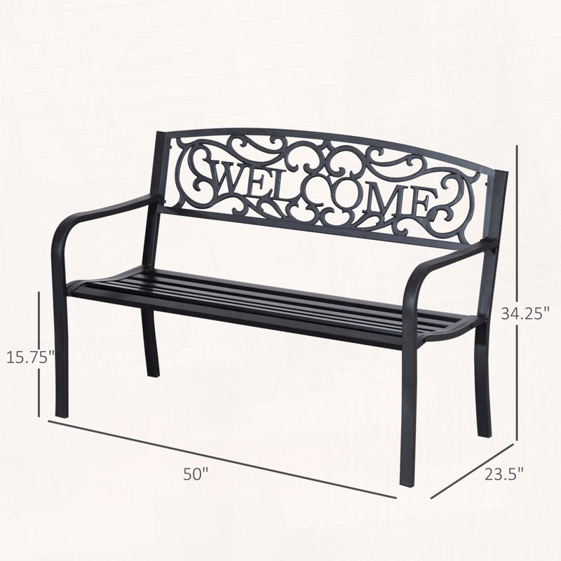 Causeuse de jardin en fonte