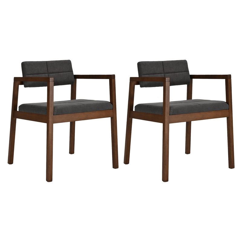 Chaises de salle à manger 2 pièces Capri, Gris foncé