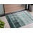 2' X 3' Teal Ombre Washable Non Skid Indoor Outdoor Area Rug