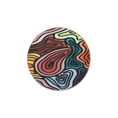 Multicolor Sketch Patterned Modern Decorative Washable Rug