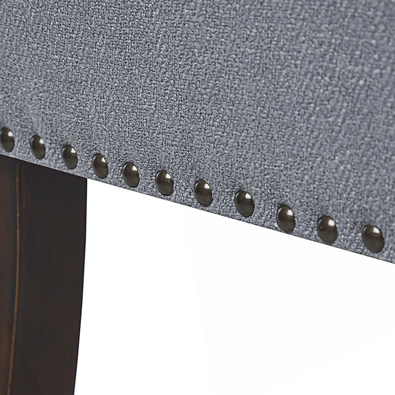 Banc d'appoint avec accoudoirs et dossier, Bleu ardoise