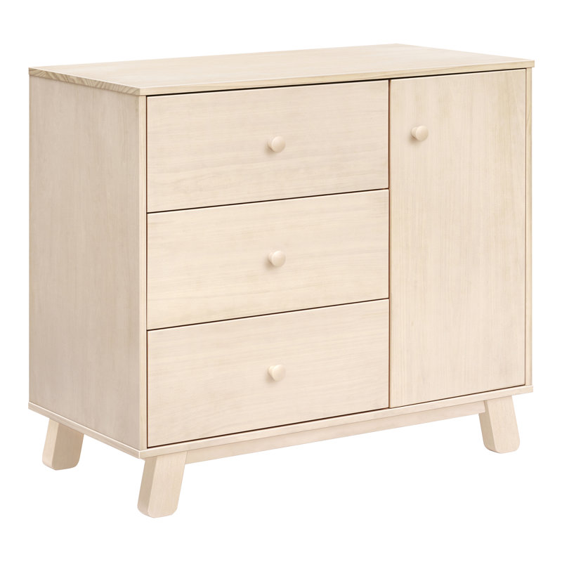 Hudson Modern 3-Drawer Dresser, Washed Natural