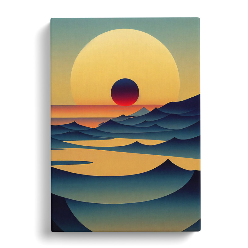 Shiena Sunrise Divisionism - Wrapped Canvas, 76cm H x 50cm W