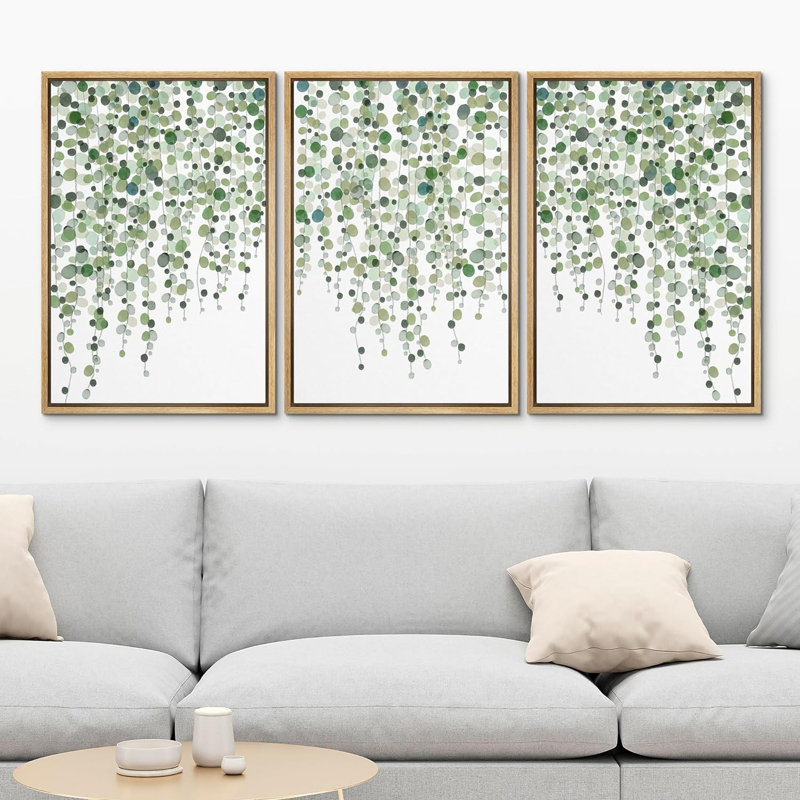 "Abstract Botanical", "Abstract", H 36 po x l 24 po x P 1,5 po, Naturel