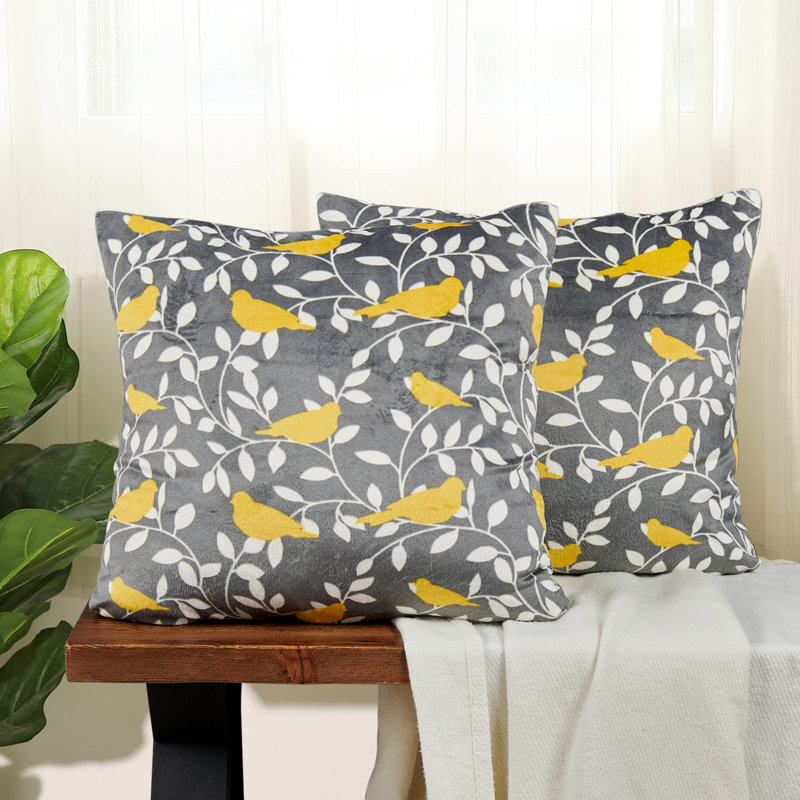 Floral Square Cushion Cover, 50.8cm x 50.8cm