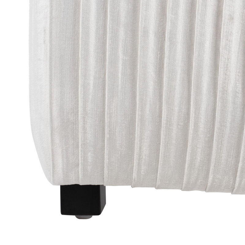 Lit tapissier Clarice, Grand, Blanc Bella