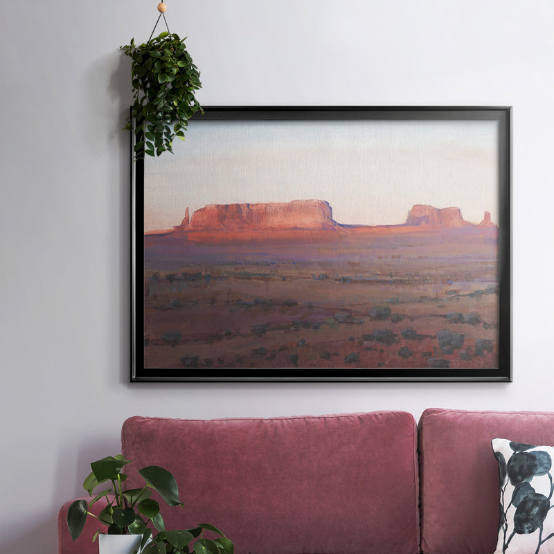 Red Rocks At Dusk I, reproduction d'art sur toile, Noir, H 30 po x l 44 po x P 1,5 po