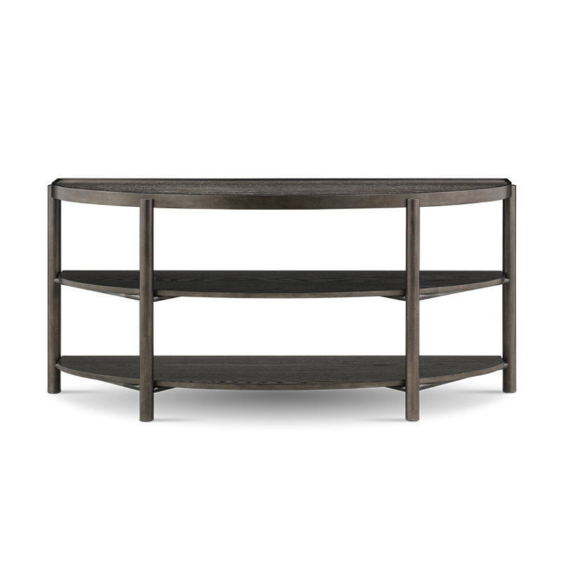 Cortia Solid Wood Console Table, Black