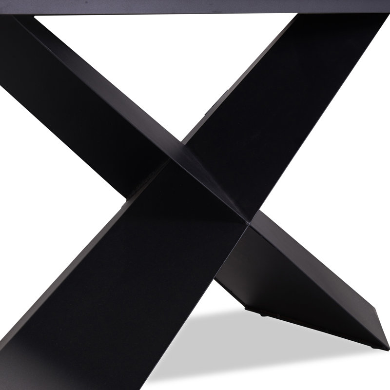 Table de salle à manger Luize, Noir