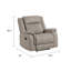 Fauteuil inclinable manuel Nez, bords contrastés, microfibre gris tourterelle-119044010