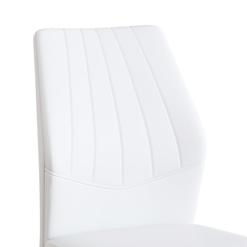 Chaises de salle à manger ergonomiques en cuir synthétique, structure en métal, élégance moderne pour la maison
