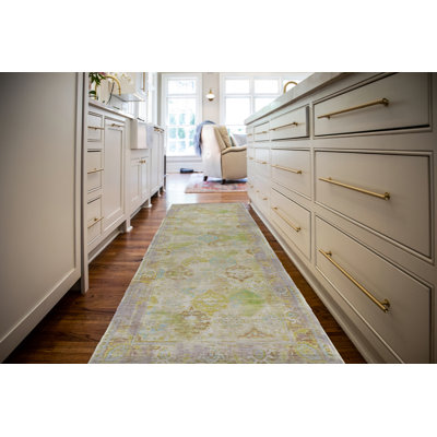Laurel Connie-Leigh Lilac And Green Runner Rug