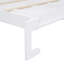 Grand lit escamotable mural avec tablettes supérieures et USB, blanc