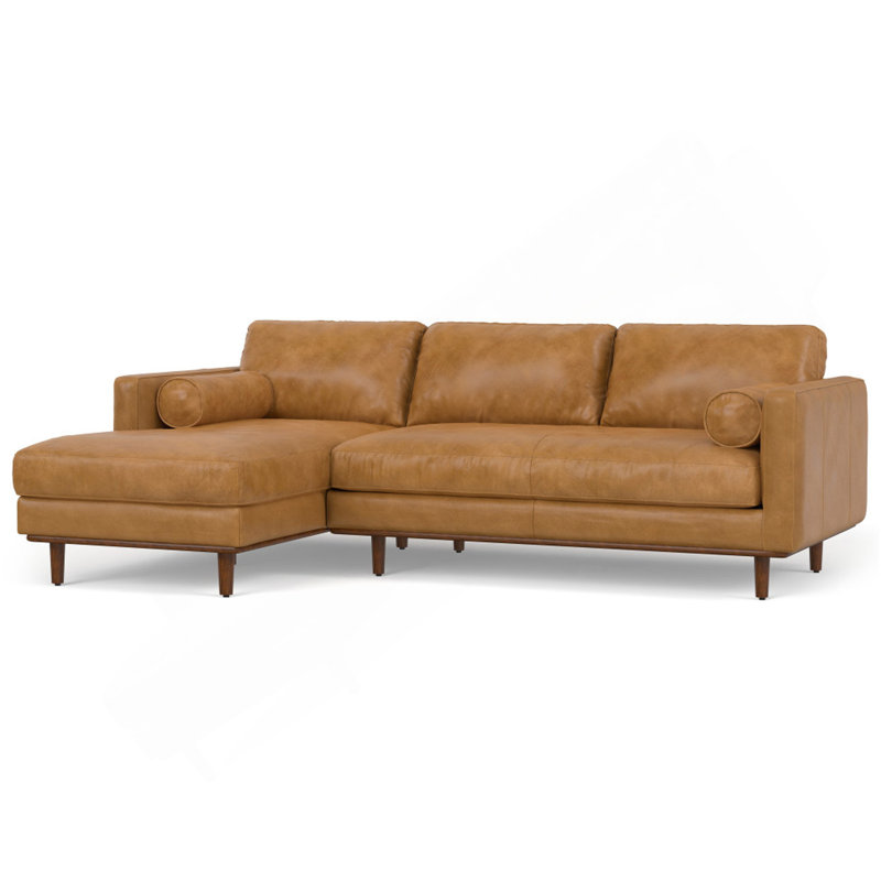 Morrison Left Sectional Sofa, Brown, Left Hand Facing