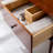 Mahkenzie 24 Inch Teak Mid Century Bathroom Vanity With Porcelain Top And Dovetail Drawers