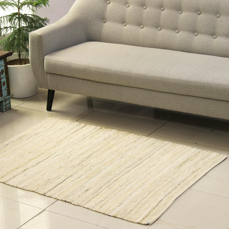 Tapis rectangulaire unique en coton 3 pi x 4,5 pi Abdulkhalek