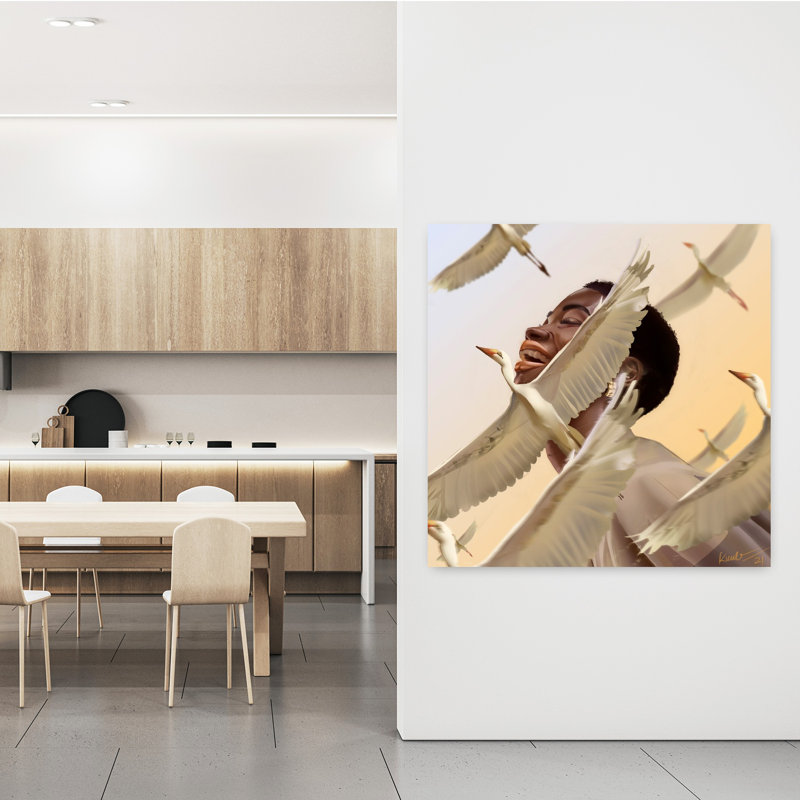 Joy Contemporary Bird Art, 48" H x 48" W