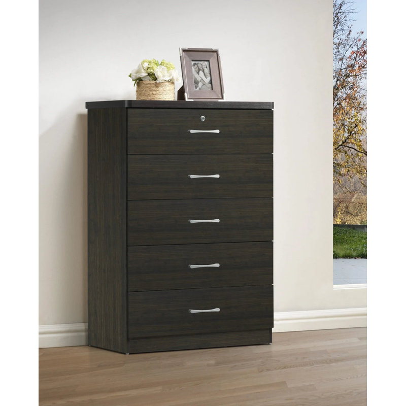 Commode 5 tiroirs Conkle, Espresso