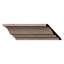 WM45 - Moulure de bois franc massif Crown Crown, H 3 11/16 po x P 3 3/4 po x P 5 1/4 po x L 96 po, noyer teint-96930608