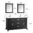 Bonni 72 " W Free Standing Wall Mounted 2 Double With Engineered Marble Top with Mirror-462841321