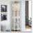 Corner Curio Cabinet with 4 Adjustable Tempered Glass Shelves and Lighting System