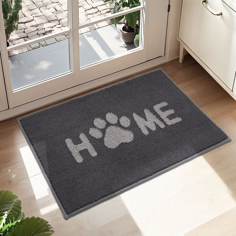Non-slip Indoor Doormat, 20'' W x 32'' L, Black