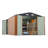 Campcraft  Outdoor Storage Shed 9×11 FT With 3 Lockable Doors,Utility Tool Shed Metal Storage Garden Sheds 4 Vents,Metal Sheds With Galvanized Steel Frame,For Backyard,Patio,Lawn,Yellow-123375648