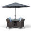 Karcher 4 - Person Wicker Patio Dining Set with Round Table , Cushions Included-39926009