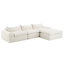 Canapé modulaire entièrement dénudé avec repose-pieds mobile Ishmam-114114604